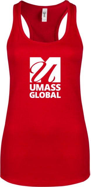 UMass Global Next Level Racerback Tank  UMass Global Primary Logo Stacked - ONLINE ONLY