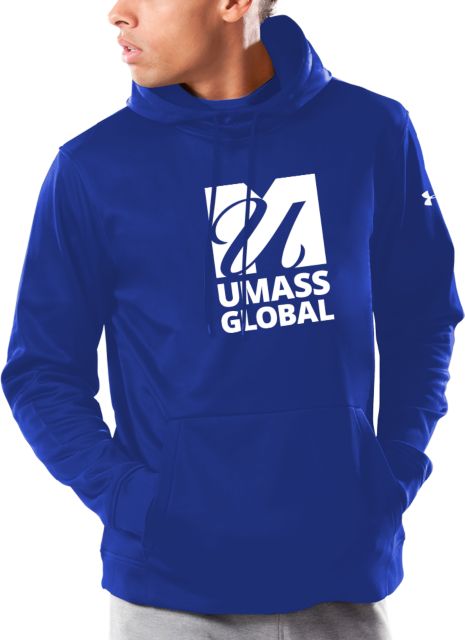 UMass Global Under Armour Armour Fleece Hoodie  UMass Global Primary Logo Stacked - ONLINE ONLY