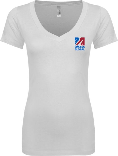 UMass Global Next Level Ideal V Tee  UMass Global Primary Logo Stacked - ONLINE ONLY