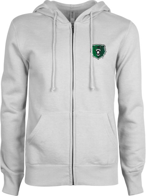 Wisconsin Parkside ENZA Womens Fleece Full Zip Hoodie Athletic Bear Head - ONLINE ONLY