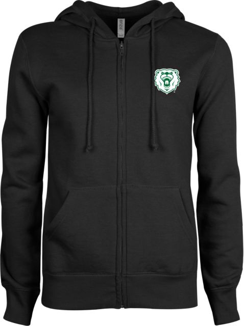 Wisconsin Parkside ENZA Womens Fleece Full Zip Hoodie Athletic Bear Head - ONLINE ONLY
