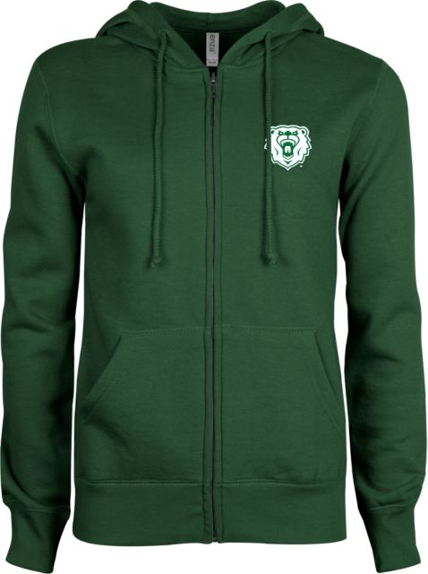 Wisconsin Parkside ENZA Womens Fleece Full Zip Hoodie Athletic Bear Head - ONLINE ONLY