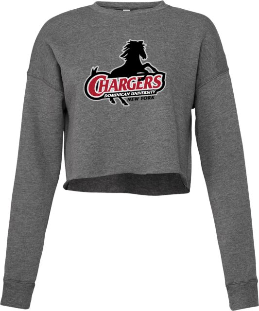 Dominican Bella + Canvas Deep Cropped Fleece Crew Dominican University Primary Athletic Mark - ONLINE ONLY