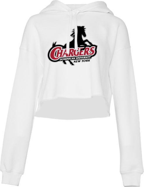 Dominican Bella + Canvas Cropped Fleece Hood Dominican University Primary Athletic Mark - ONLINE ONLY