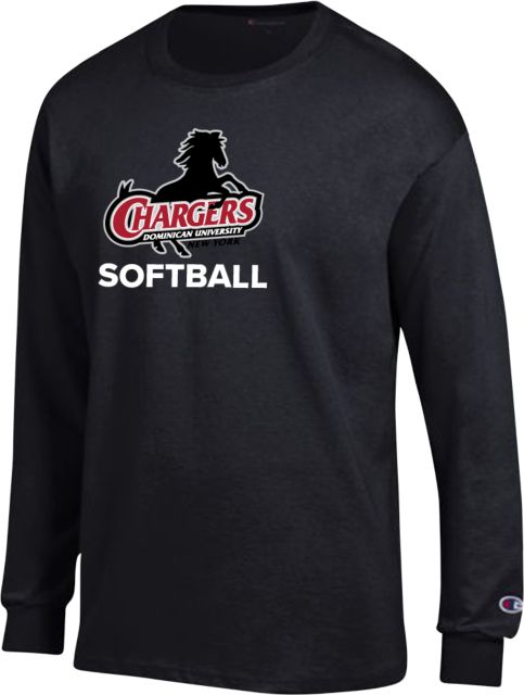 Dominican Champion Long Sleeve T Shirt Chargers Dominican University New York Softball - ONLINE ONLY