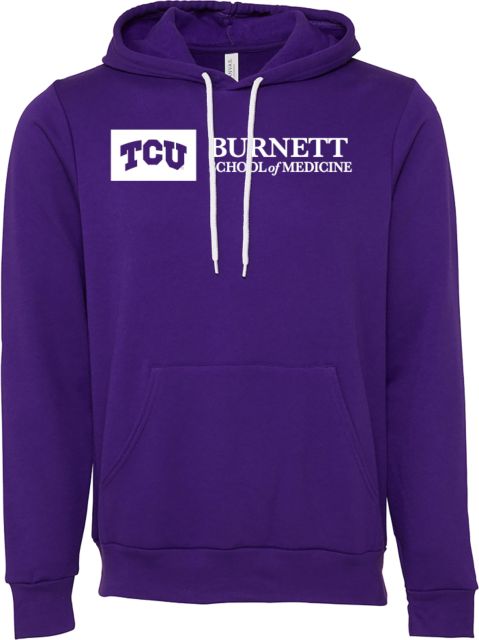 TCU Bella + Canvas Fleece Hood TCU Burnett School of Medicine Horizontal - ONLINE ONLY