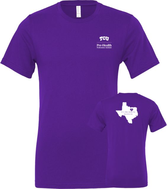 TCU Bella + Canvas Jersey Cotton T Shirt TCU Pre Health Stacked - ONLINE ONLY