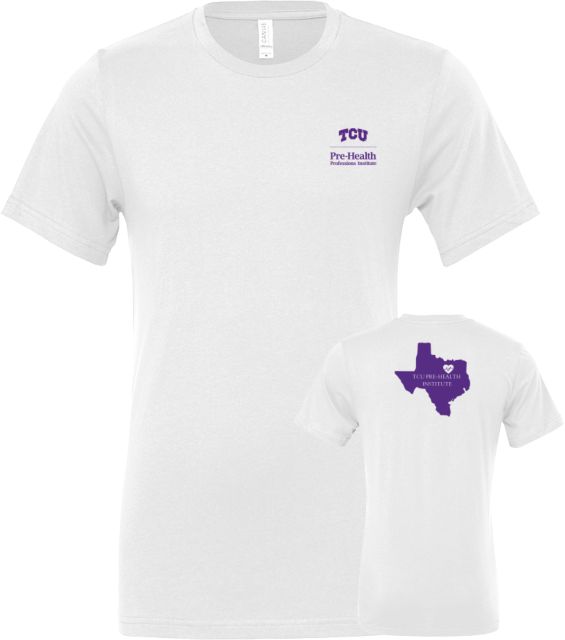 TCU Bella + Canvas Jersey Cotton T Shirt TCU Pre Health Stacked - ONLINE ONLY