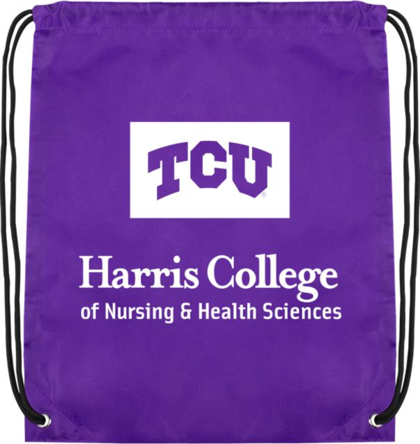 TCU Drawstring Backpack Harris College of Nursing and Health - ONLINE ONLY