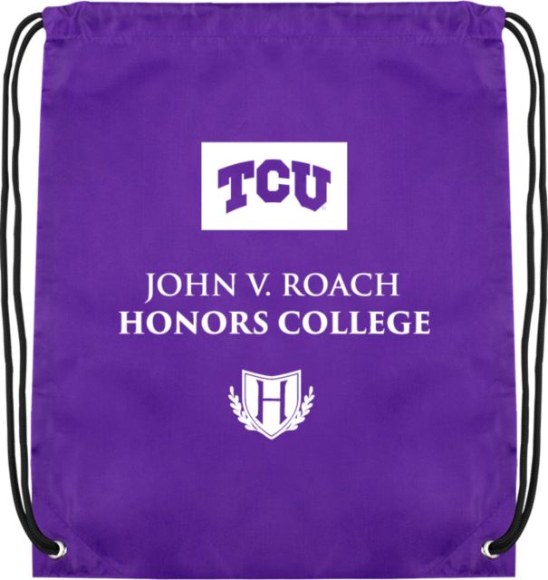 TCU Drawstring Backpack John V. Roach Honors College - ONLINE ONLY
