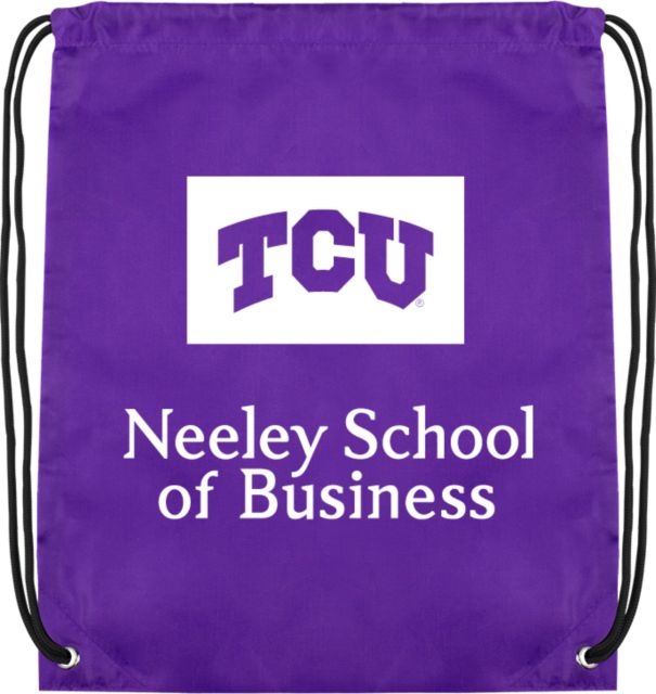 TCU Drawstring Backpack Neeley School of Business - ONLINE ONLY
