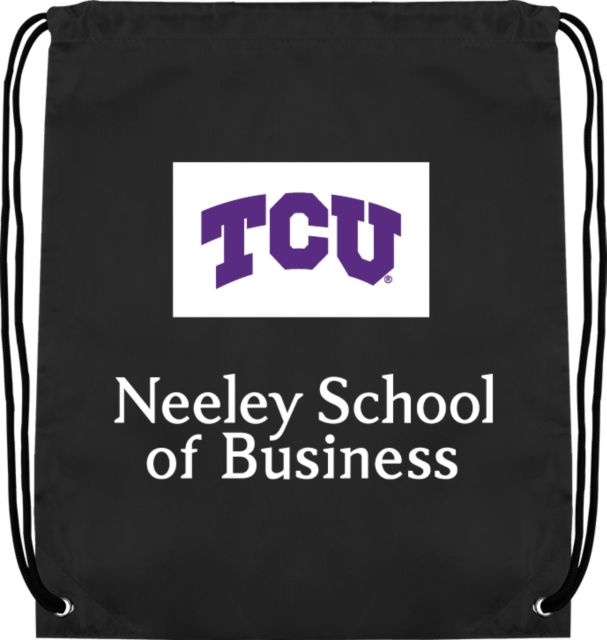 TCU Drawstring Backpack Neeley School of Business - ONLINE ONLY