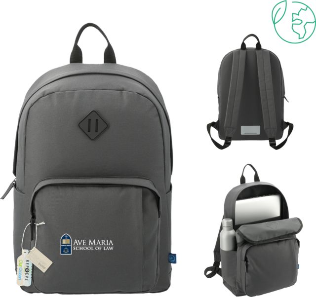 Ave Maria Law Repreve Ocean Everyday Computer Backpack Ave Maria School of Law Logo Flat - ONLINE ONLY