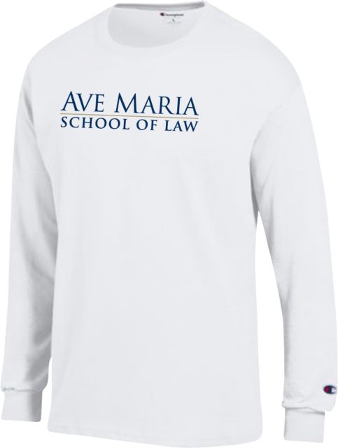 Ave Maria Law Champion Long Sleeve T Shirt Ave Maria School of Law Wordmark - ONLINE ONLY