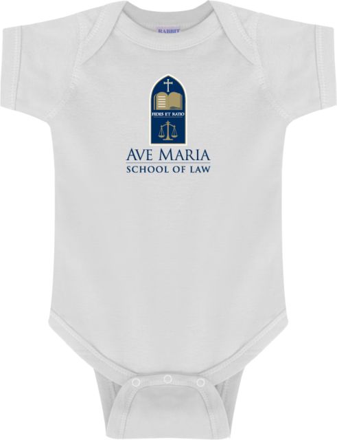 Ave Maria Law Infant Bodysuit Ave Maria School of Law Logo Stacked - ONLINE ONLY