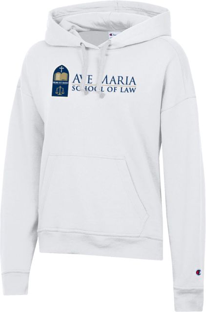 Ave Maria Law Champion Womens Powerblend Pullover Hood Ave Maria School of Law Logo Flat - ONLINE ONLY