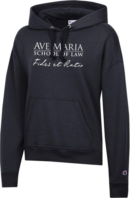 Ave Maria Law Champion Womens Powerblend Pullover Hood Fides Et Ratio - ONLINE ONLY