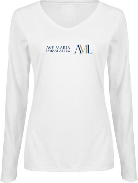 Ave Maria Law Womens Long Sleeve V Neck Tee  AML - ONLINE ONLY