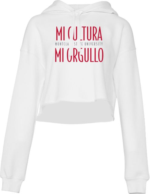 Montclair State Bella + Canvas Cropped Fleece Hood Mi Cultura Mi Orgullo - ONLINE ONLY