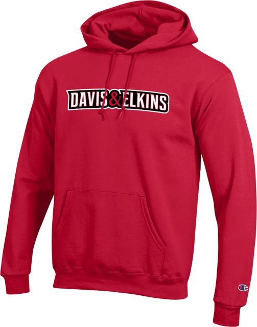 Davis & Elkins Champion Scarlet Fleece Hoodie Davis and Elkins Wordmark - ONLINE ONLY