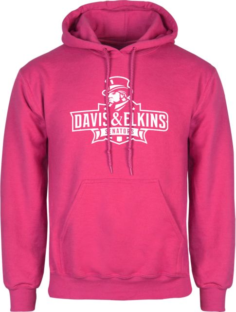 Davis & Elkins Womens Fuchsia Fleece Hoodie Primary Mark - ONLINE ONLY