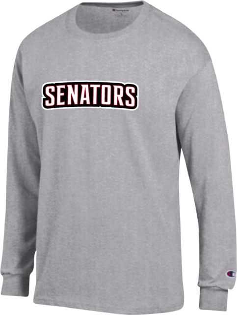 Davis & Elkins Champion Oxford Long Sleeve T Shirt Senators Word Mark - ONLINE ONLY