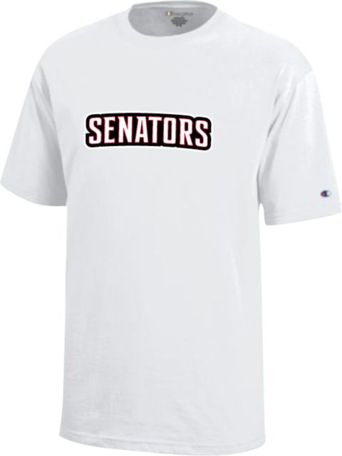 Davis & Elkins Champion Youth Short Sleeve Tee Senators Word Mark - ONLINE ONLY
