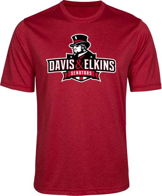 Davis & Elkins Heather Performance Contender Tee Primary Mark - ONLINE ONLY