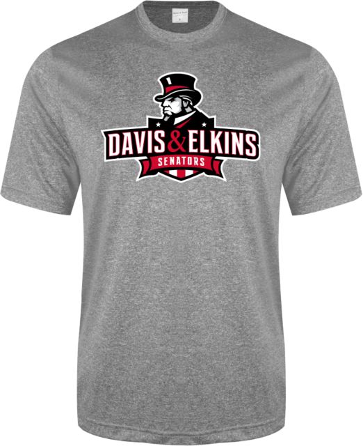 Davis & Elkins Heather Performance Contender Tee Primary Mark - ONLINE ONLY