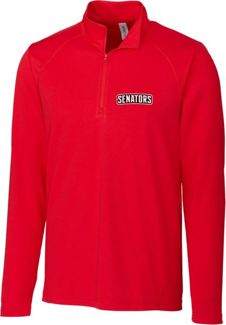 Davis & Elkins C&B Clique Ice Pique Half Zip Senators Word Mark - ONLINE ONLY