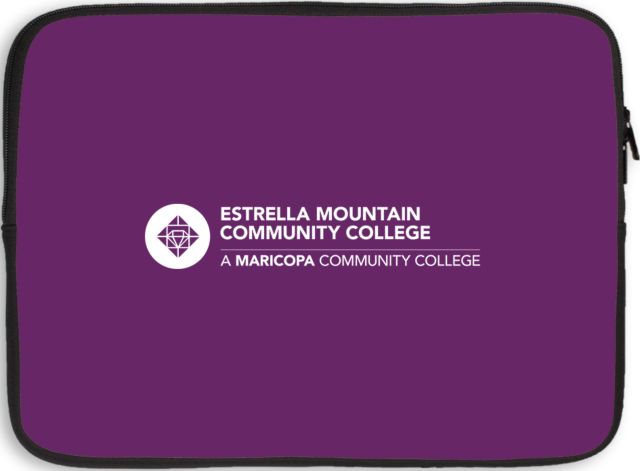 Estrella Mountain 15 inch Neoprene Laptop Sleeve Primary Mark - ONLINE ONLY