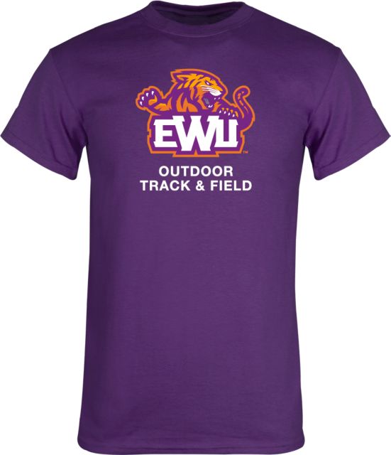 Edward Waters Purple T-Shirt EWU Outdoor Track and Field - ONLINE ONLY