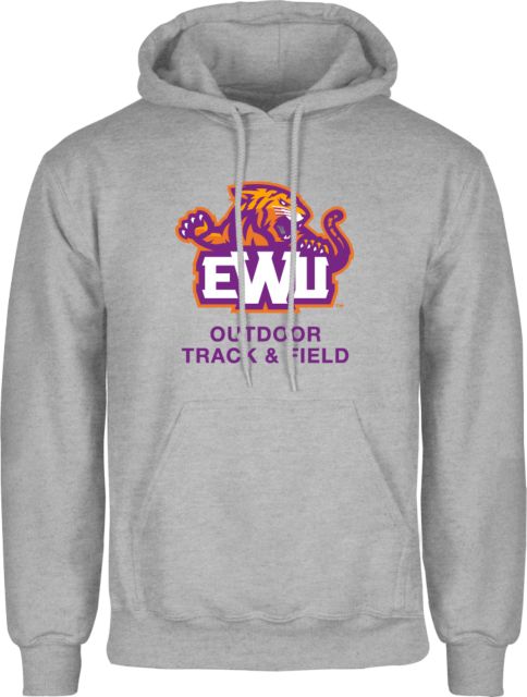 Edward Waters Grey Fleece Hoodie EWU Outdoor Track and Field - ONLINE ONLY