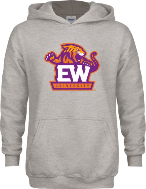 Edward Waters Youth Grey Fleece Hood EW Tiger Primary - ONLINE ONLY