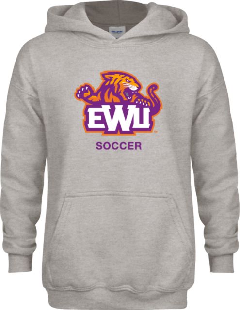 Edward Waters Youth Grey Fleece Hood EWU Soccer - ONLINE ONLY