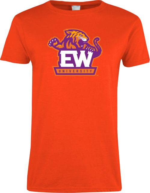 Edward Waters Ladies Orange T-Shirt EW Tiger Primary - ONLINE ONLY