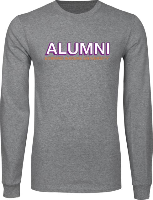 Edward Waters Grey Long Sleeve T-Shirt EWU Alumni Block - ONLINE ONLY