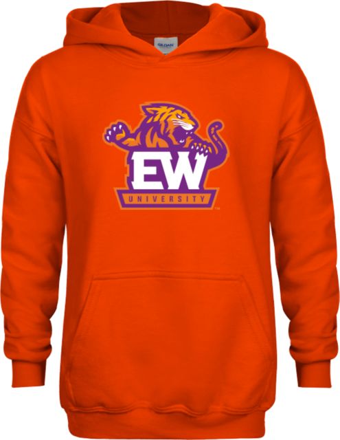 Edward Waters Youth Orange Fleece Hoodie EW Tiger Primary - ONLINE ONLY
