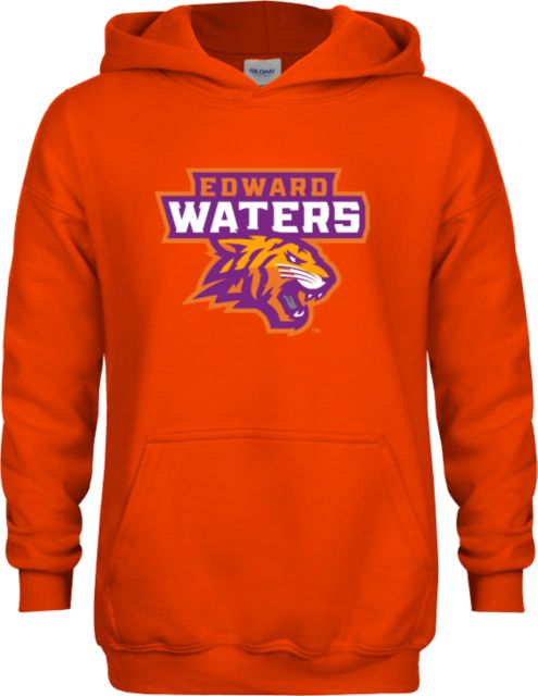 Edward Waters Youth Orange Fleece Hoodie EW Tiger Head Primary - ONLINE ONLY