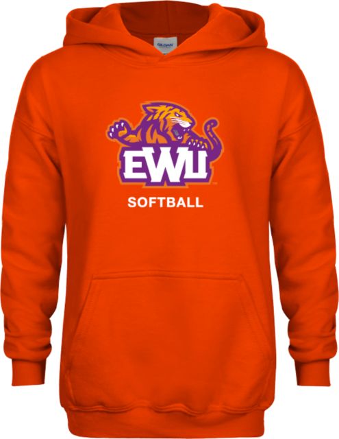 Edward Waters Youth Orange Fleece Hoodie EWU Softball - ONLINE ONLY