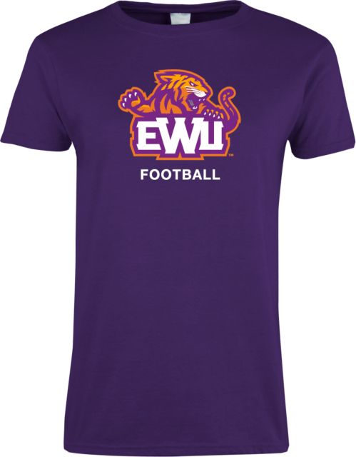 Edward Waters Ladies Purple T-Shirt EWU Football - ONLINE ONLY
