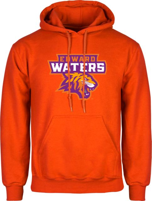 Edward Waters Orange Fleece Hoodie EW Tiger Head Primary - ONLINE ONLY