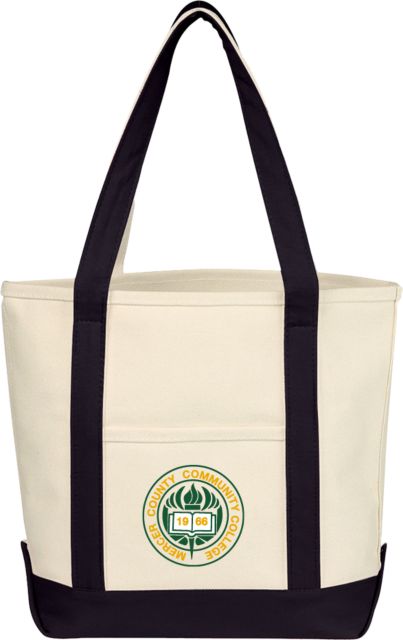 Mercer Cotton Canvas Tote Bag Mercer County Community College Seal - ONLINE ONLY