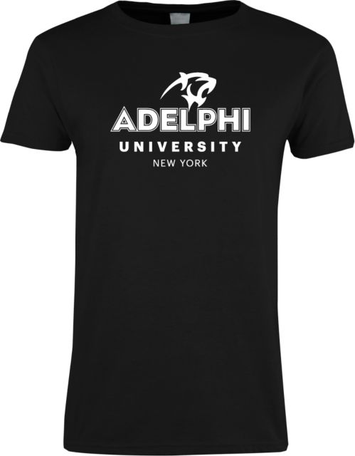 Adelphi Womens Short Sleeve Tee Panther Head Adelphi University New York - ONLINE ONLY