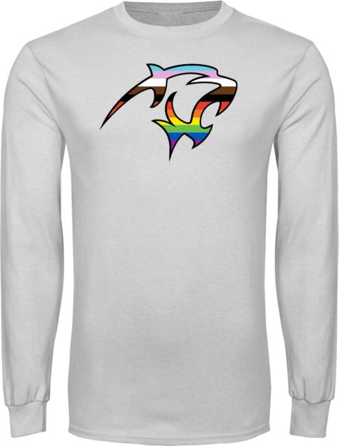 Adelphi Long Sleeve T Shirt Adelphi Pride Mascot Head -ONLINE ONLY