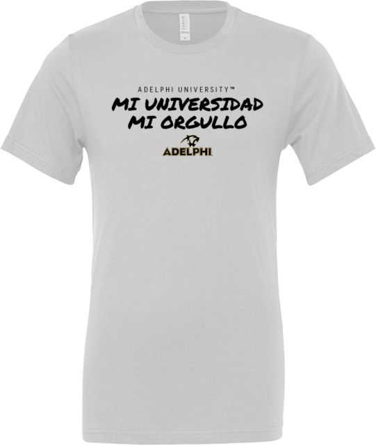 Adelphi Bella + Canvas Jersey Cotton T Shirt Mi Universidad Mi Orgullo - ONLINE ONLY
