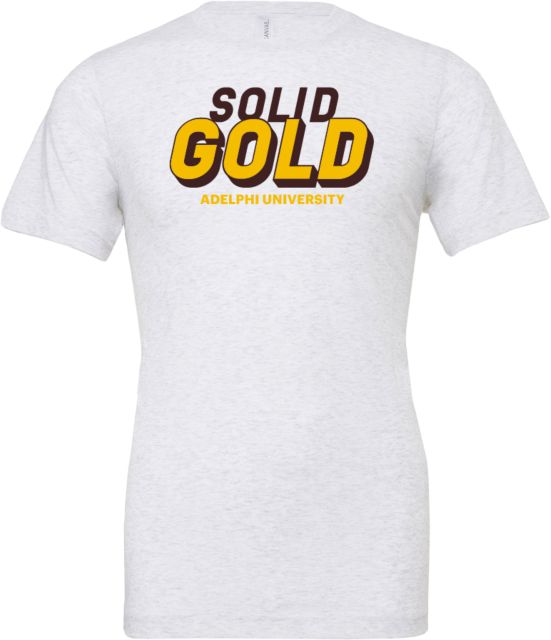 Adelphi Bella + Canvas Jersey Cotton T Shirt Adelphi University Solid Gold - ONLINE ONLY