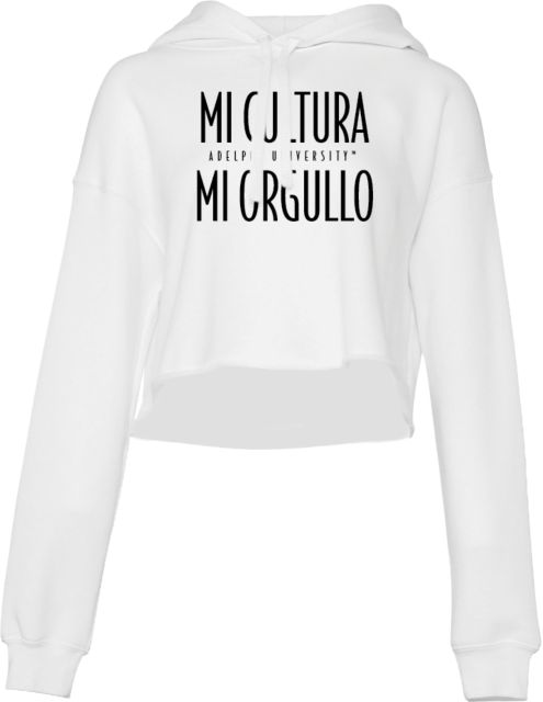 Adelphi Bella + Canvas Cropped Fleece Hood Mi Cultura Mi Orgullo - ONLINE ONLY