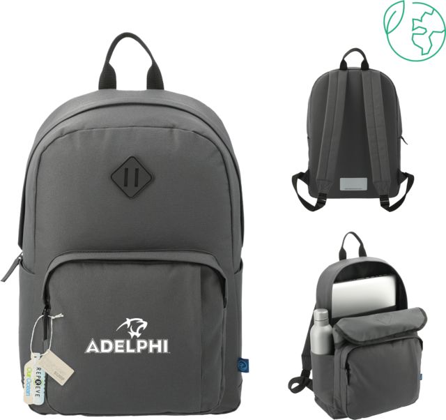 Adelphi Repreve Ocean Everyday Computer Backpack Adelphi with Panther Head - ONLINE ONLY