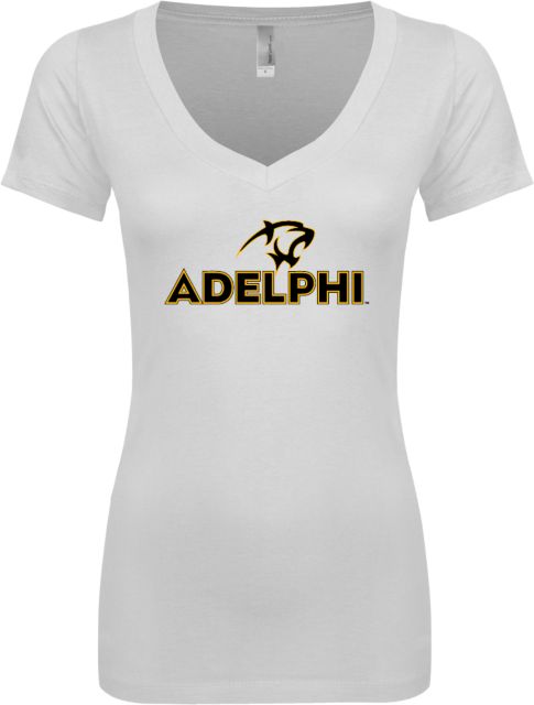 Adelphi Next Level Womens Ideal V Tee Adelphi with Panther Head - ONLINE ONLY